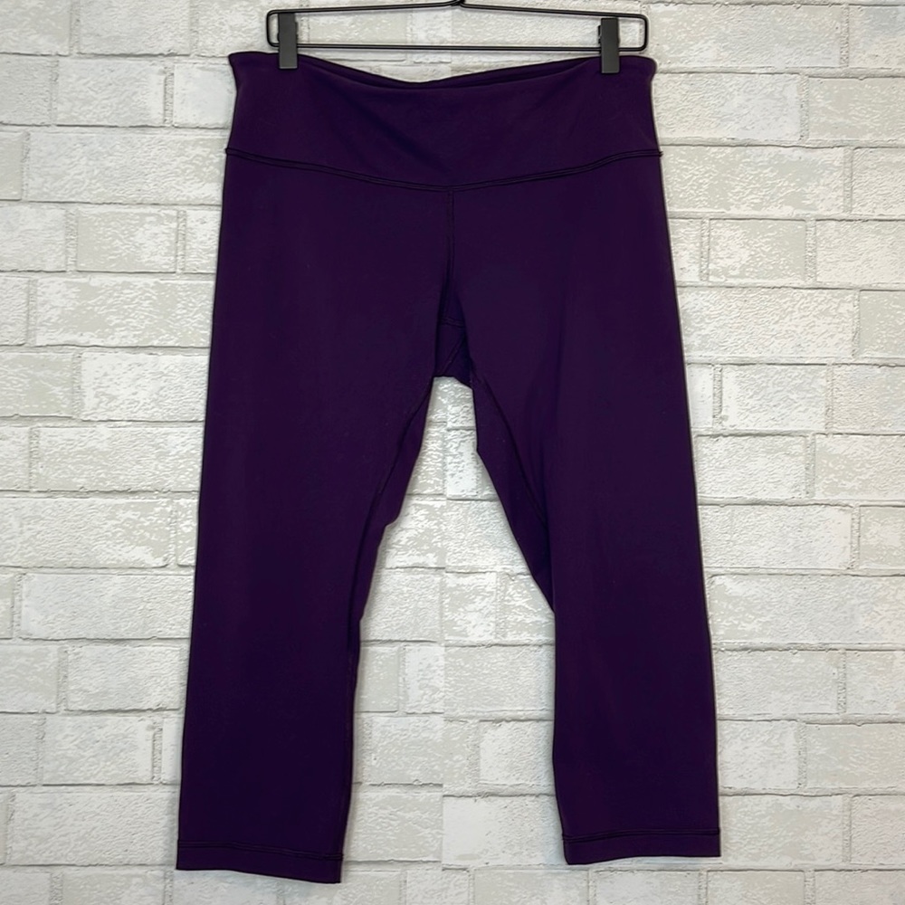 Lululemon Deep Zinfandel Wunder Under Crop Leggings 12